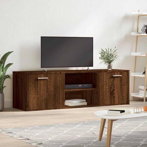 vidaXL Meuble TV Moderne Bois d'Ingénierie, Avec Rangement pour la Salle de Séjour, Armoire de Télévision Chêne Marron