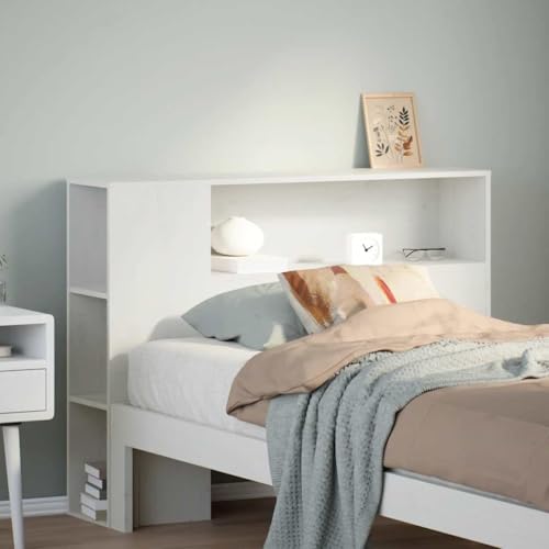 vidaXL Tête de Lit à Rangement en Bois Massif de Pin 100 cm, Tête de Lit Conforable pour Chambre à Coucher, Tête de Lit 